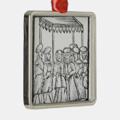 ユダヤ人結婚式のイラストレーション メタルオーナメント (右)