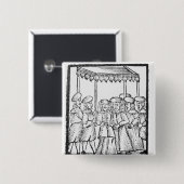 ユダヤ人結婚式のイラストレーション 缶バッジ (正面&裏面)