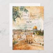 ユダヤ人結婚式招待状 |エルサレム表示招待状 招待状 (正面/裏面)