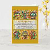 ユダヤ人結婚祈りの言葉ゴールデンハムザ挨拶カード カード (黄色い花)