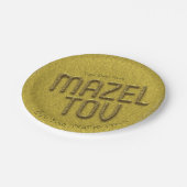 ユダヤ人金ゴールドグリッター ペーパープレート (アングル)