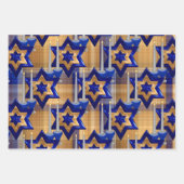 ユダヤ人 – ろうそく立て – 星 – SET-3 ラッピングペーパーシート (正面3)