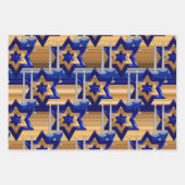 ユダヤ人 – ろうそく立て – 星 – SET-3 ラッピングペーパーシート (正面3)