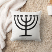 ユダヤ人（ユダヤ教）メノラー（ユダヤ教の象徴） クッション (ブランケット)