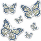 ユダヤ人(昆虫)オオカバマダラ、モナーク輪郭ステッカー シール (正面)