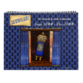 ユダヤ人 – 16か月のユダヤ暦 – カスタマイズ  カレンダー (裏面)