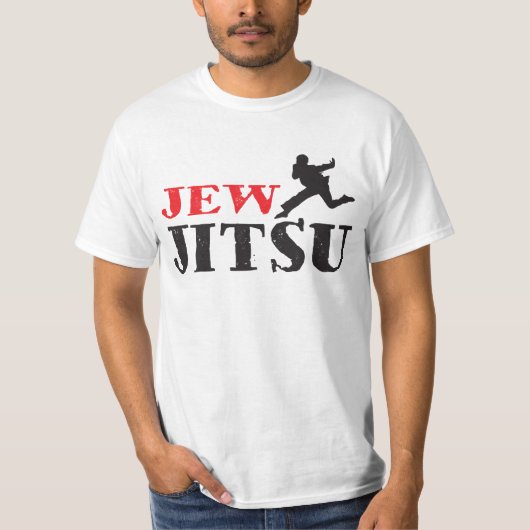 ユダヤ人Jitsu -おもしろいなユダヤ人のユーモア Tシャツ (正面)