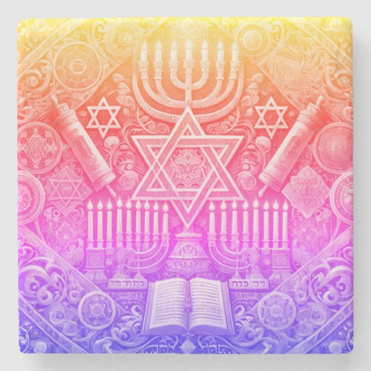 ユダヤ大理石コースター ストーンコースター (正面)