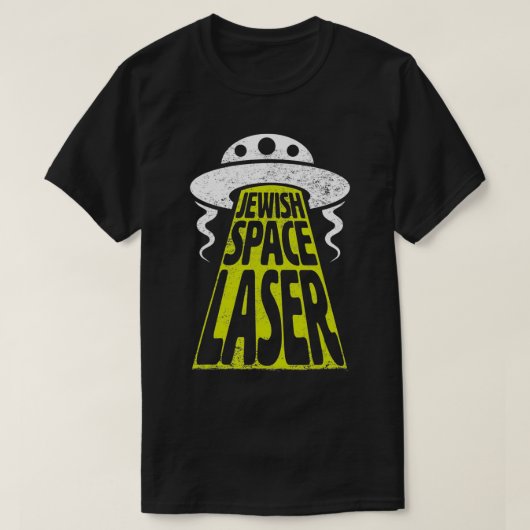 ユダヤ宇宙レーザパおもしろいロディ Tシャツ (デザイン正面)