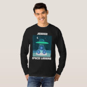 ユダヤ宇宙レーザー飛んでいるUfo Star Of David Tシャツ (正面フル)