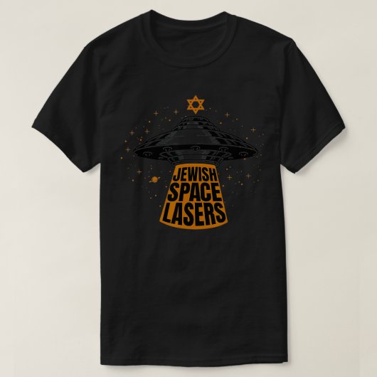 ユダヤ宇宙レーザー Tシャツ (デザイン正面)