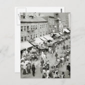 ユダヤ市場、1890年代 ポストカード (正面/裏面)