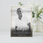 ユダヤ式葬儀 黒白写真 ダビデの星 サンキューカード (スタンド正面)