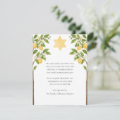 ユダヤ悔やみや弔慰スターレモンツリーウォーターカラーシヴァ サンキューカード (スタンド正面)