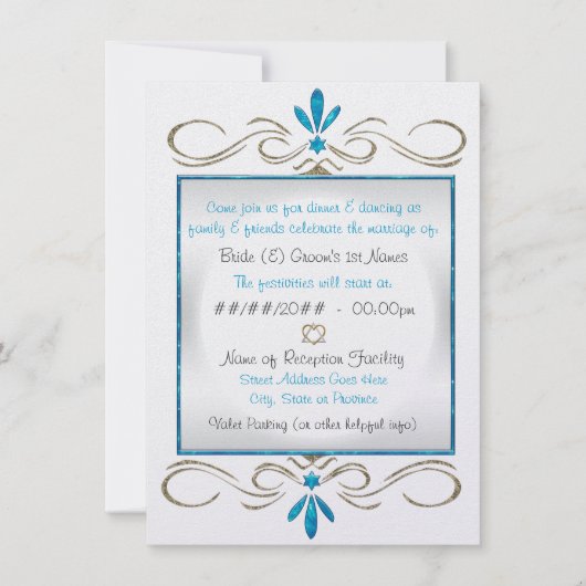 ユダヤ教が花開く ユダヤ教の結婚式の披露宴 招待状 (正面)