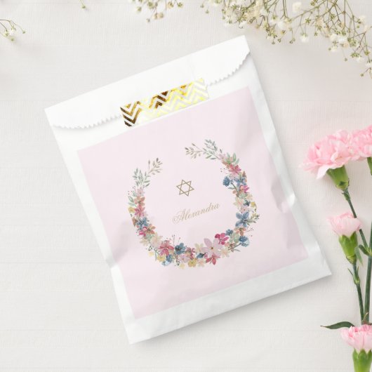 ユダヤ教のエレガント野花の枠 フェイバーバッグ (封をした状態)