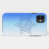 ユダヤ教のダビデの星 ヘブライ語のチャイ Case-Mate iPhoneケース (裏面(横))