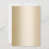 ユダヤ教のバル・ミツヴァ 現代のネイビーブルーとゴールド 招待状 (裏面)