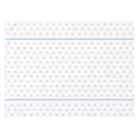 ユダヤ教のホリデーテーブルクロスのスター&ブ淡い色のルーエドギング テーブルクロス (正面(横))