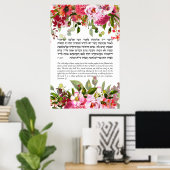 ユダヤ教の休日スクコットのための聖書の引用文 ポスター (ホームオフィス)