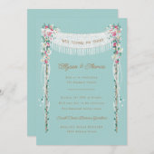 ユダヤ教の結婚前祝賀会 婚約パーティー 招待状 (正面/裏面)