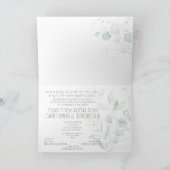 ユダヤ教の結婚式のチャッパの写真 サンキューカード (内部)