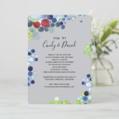 ユダヤ教の結婚式招待状 - ロマンチックな森 案内状 (スタンド正面)