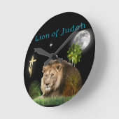 ユダヤ教の贈り物と衣服の獅子 ラウンド壁時計 (傾斜)