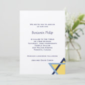 ユダヤ教の黄色と青の星の招待状 招待状 (スタンド正面)