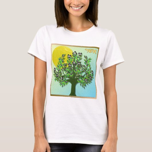 ユダヤ教の12部族イスラエルアシェル Tシャツ (正面)