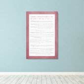 ユダヤ教の13原則ほこりっぽいピンク キャンバスプリント (インサイチュ (ウッドフロア))