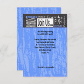 (ユダヤ教の)バル・ミツバーの単語のことわざのバーのこうもりのパーティーの披露宴カード 招待状 (正面/裏面)