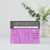 （ユダヤ教の）バル・ミツバーの単語のことわざのバーのこうもりの応答カード 出欠カード (スタンド正面)