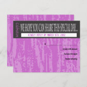 （ユダヤ教の）バル・ミツバーの単語のことわざのバーのこうもりの応答カード 出欠カード (正面/裏面)