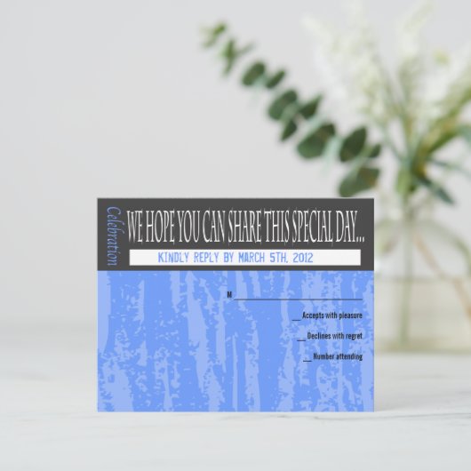 (ユダヤ教の)バル・ミツバーの単語のことわざのバーのこうもりの応答カード 出欠カード (スタンド正面)