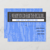 (ユダヤ教の)バル・ミツバーの単語のことわざのバーのこうもりの応答カード 出欠カード (正面/裏面)