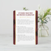 (ユダヤ教の)バル・ミツバーサービス情報の質問アドバイスマルーン 招待状 (スタンド正面)