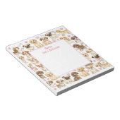 (ユダヤ教の)バル・ミツバーノートかわいい子供へ子犬とメモ帳 ノートパッド (アングル)