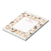 (ユダヤ教の)バル・ミツバーノートかわいい子供へ子犬とメモ帳 ノートパッド (回転)