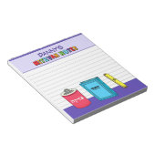 （ユダヤ教の）バル・ミツバーパーソナライズされたアイテム – 紫 ノートパッド (アングル)