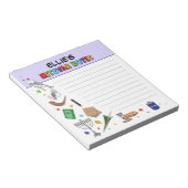 （ユダヤ教の）バル・ミツバーパーソナライズされたメモ帳 – スタイル3 ノートパッド (アングル)