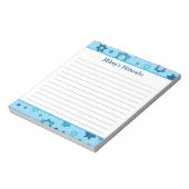 （ユダヤ教の）バル・ミツバーメモ帳 – Light Blue Star of David ノートパッド (回転)