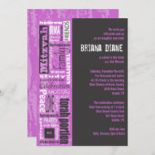 (ユダヤ教の)バル・ミツバーワードことわざバーこうもり招待状招待状 招待状 (正面/裏面)