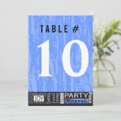 (ユダヤ教の)バル・ミツバーワードバーこうもり招待状表番号カード 招待状 (スタンド正面)