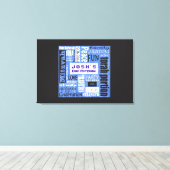 （ユダヤ教の）バル・ミツバーワードバーバルミツワーサインインボード キャンバスプリント (インサイチュ (ウッドフロア))