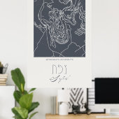 ユダヤ教イスラエルの聖都サフェドの地図 ポスター (ホームオフィス)