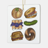 ユダヤ教デリフーズピクルクニッシュブラインツベーゲルロックス セラミックオーナメント (左)