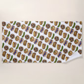 ユダヤ教デリフーズPickle Reuben Blintzニッシュベーゲル ビーチタオル (正面)