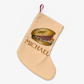 ユダヤ教デリベーゲルロックスケーパーズクリームチーズグルメ スモールクリスマスストッキング (正面 (吊り時))