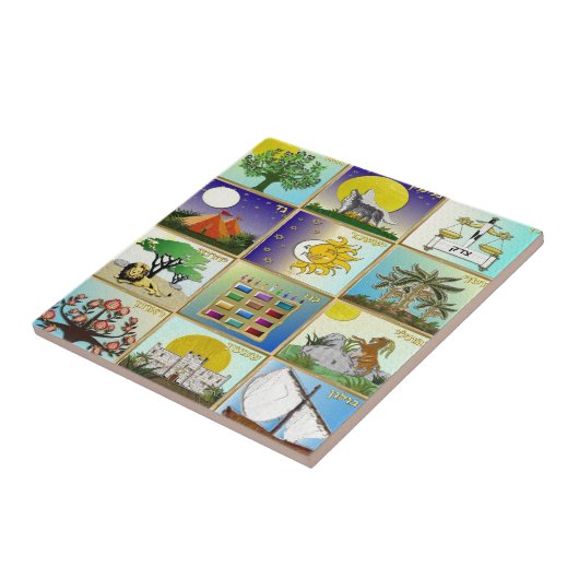 ユダヤ教十二部族 タイル (側面)